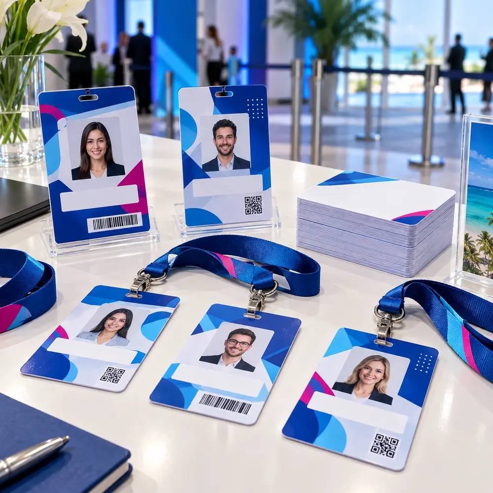 Credenciales de PVC para eventos y convenciones en Cancún