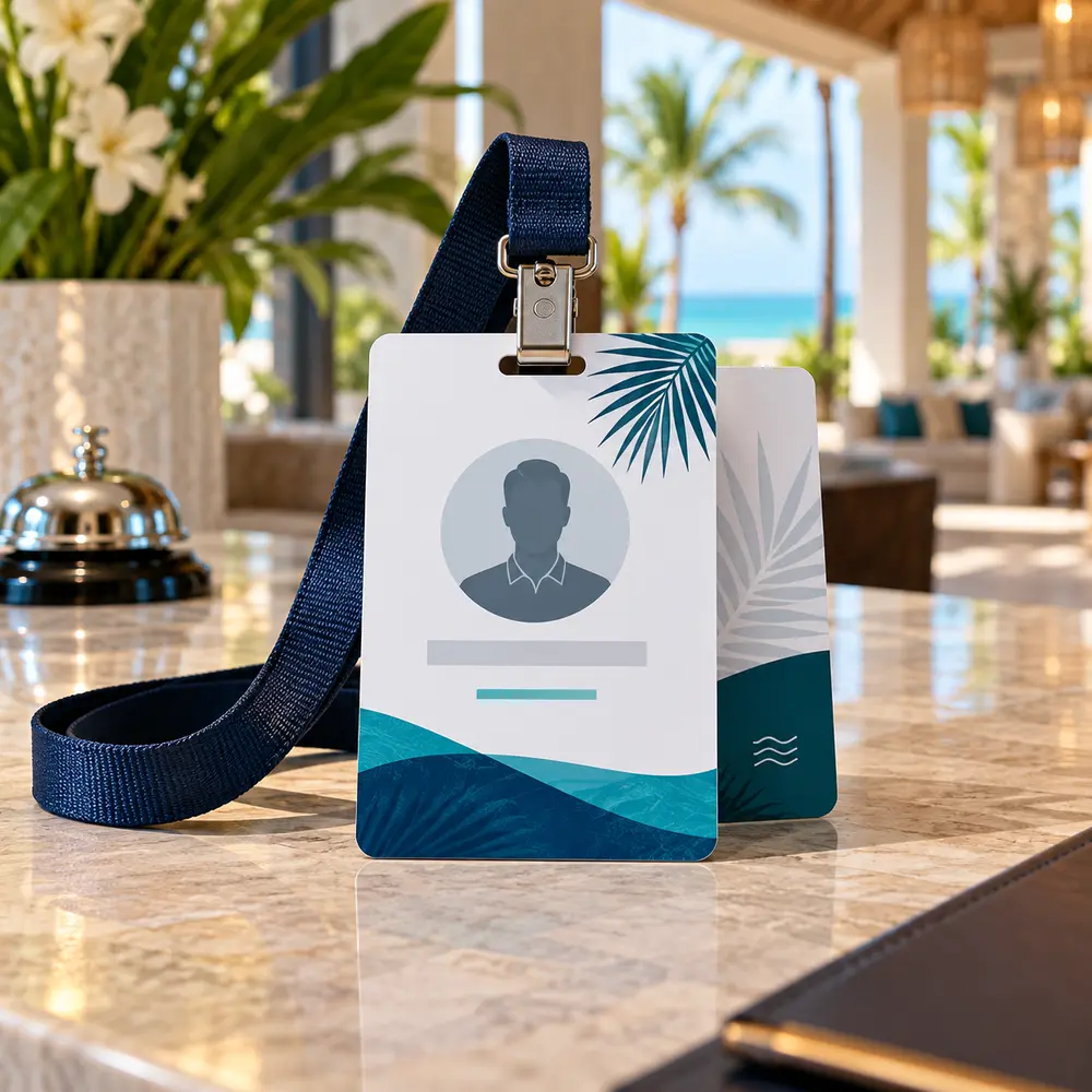 Credencial de PVC para personal de hotel en Cancún